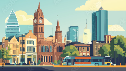 The City of Birmingham Skyline