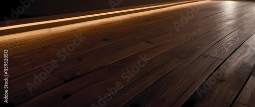 Close up of a detailed wooden floorboard with visible grain and texture