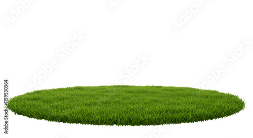 green grassland landscape isolated on white or transparent png