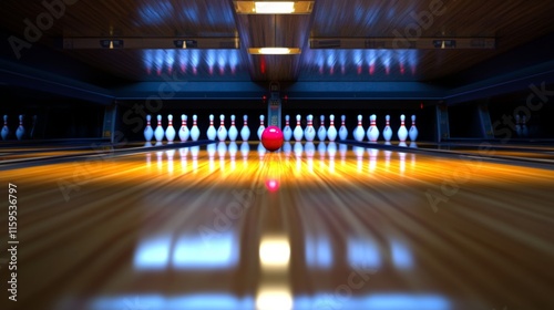 Bowling game relaxing background generetad by ai