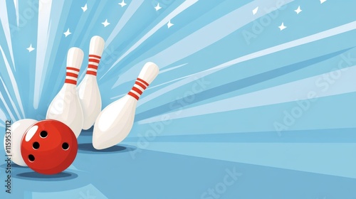 Bowling game relaxing background generetad by ai