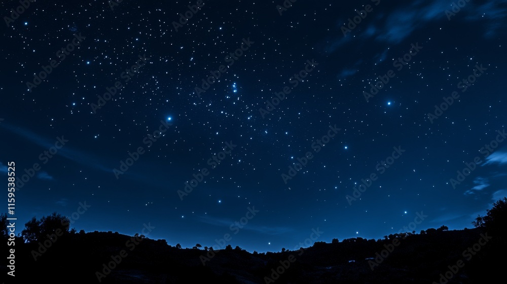 Fototapeta premium Night sky nature landscape background