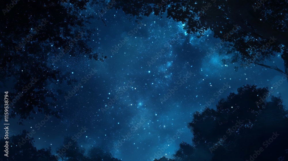 Fototapeta premium Night sky nature landscape background