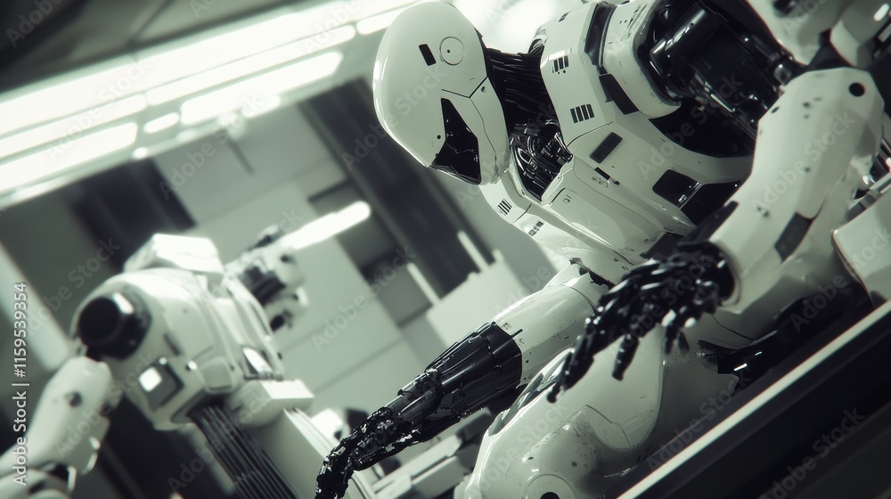 Fototapeta premium Advanced Robotic Systems in Manufacturing Environment