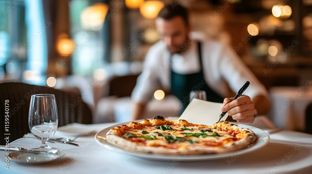 Delicious Pizza Served In A Restaurant Setting Delicious Pizza Served In A Restaurant Setting