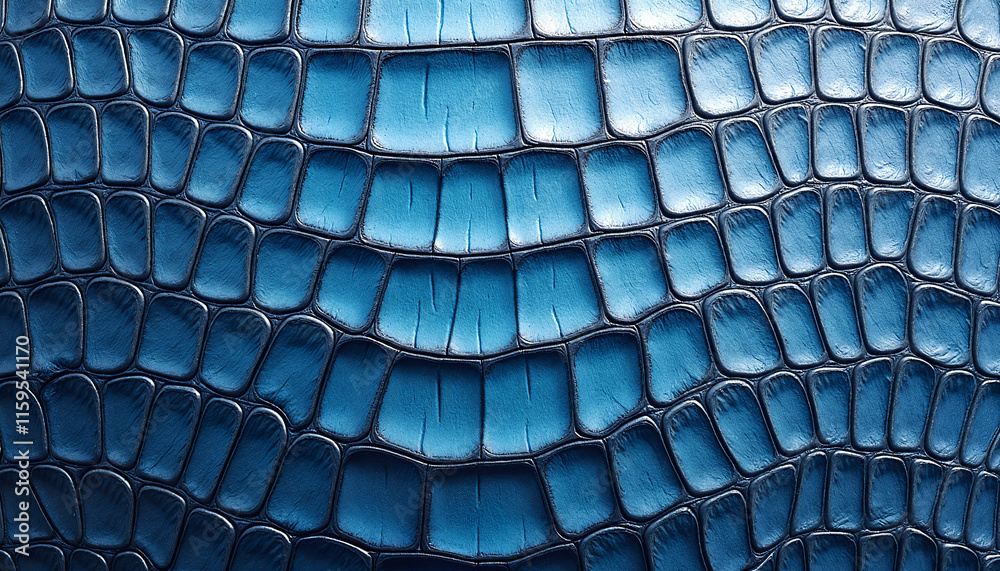 Obraz premium Blue crocodile skin pattern on textured surface