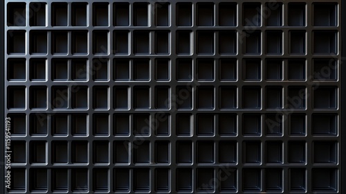 Empty plastic tray with multiple compartments arranged in a grid pattern for organizing items efficiently photo