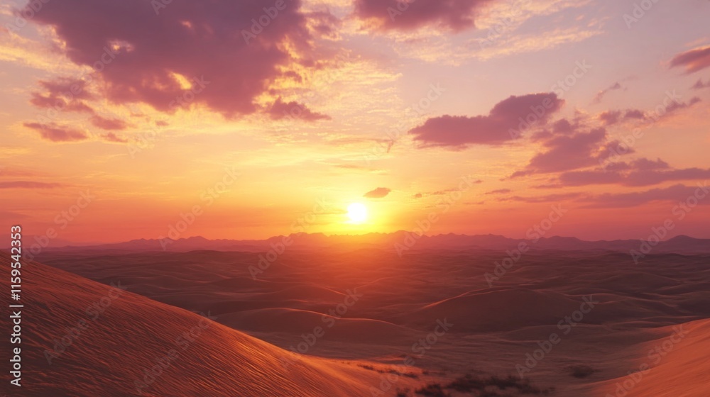 Sunset in desert nature landscape background Sunset in desert nature landscape background