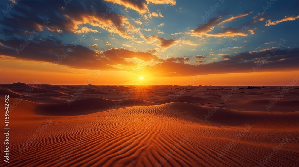 Sunset in desert nature landscape background Sunset in desert nature landscape background