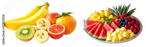 Colorful fruit display vibrant kitchen table still life fresh produce close-up shot healthy living