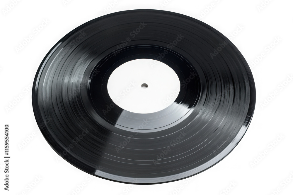 Top view of Vinyl record with bank label isolated
Top view of Vinyl record with bank label isolated