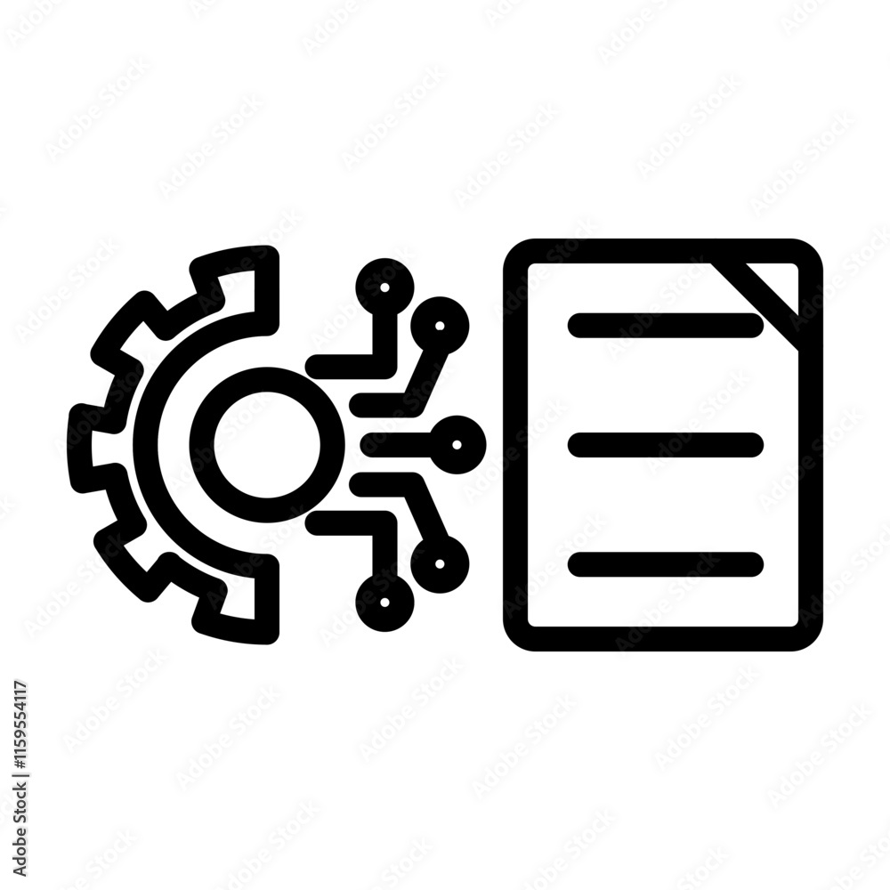 Format File Vector Line Icon Design