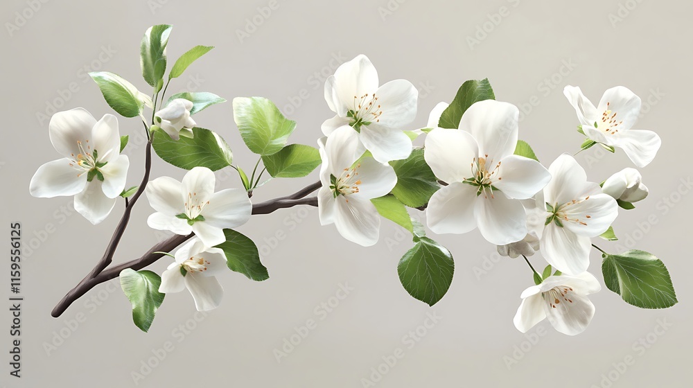 Fototapeta premium Green Leaf Collection: Artistic Watercolor and Detailed Digital Illustrations Featuring Clovers, Tropical Leaves, Falling Foliage, and Textured Dry Leaves - Perfect for Nature-Themed Designs and Decor