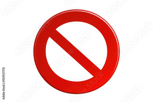 Obraz na płótnie Isolated red Not Allowed stop sign, Prohibition sign or stop sign illustration in PNG isolated on transparent background
w salonie