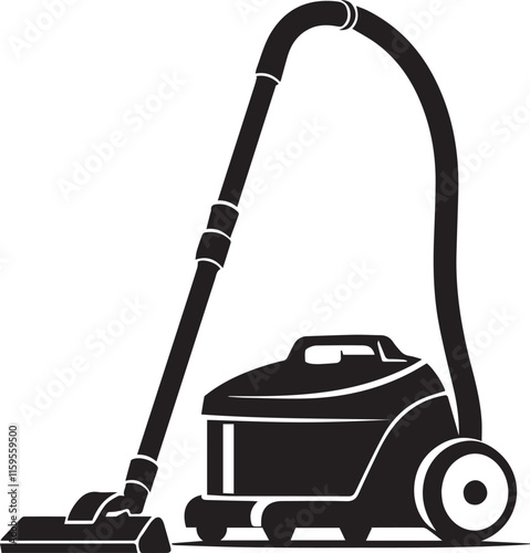 Vacuum cleaner silhouette icon vector art illustration