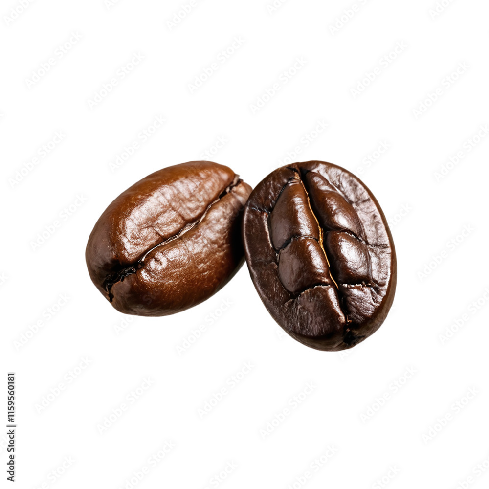 Obraz premium coffee beans isolated on transparent background
