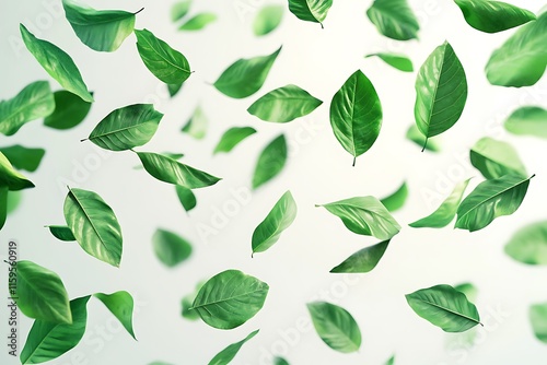 Green Leaf Collection: Artistic Watercolor and Detailed Digital Illustrations Featuring Clovers, Tropical Leaves, Falling Foliage, and Textured Dry Leaves - Perfect for Nature-Themed Designs and Decor