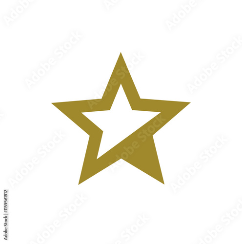 gold star isolated on white