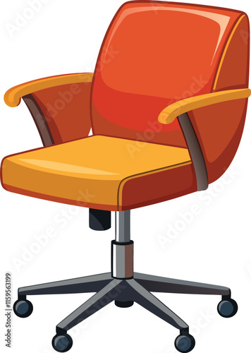 Customizable Task Chair Vector Illustration
