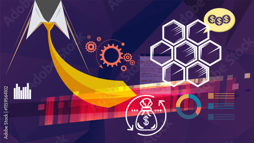 Office Organization Role Planning Concept Illustration
