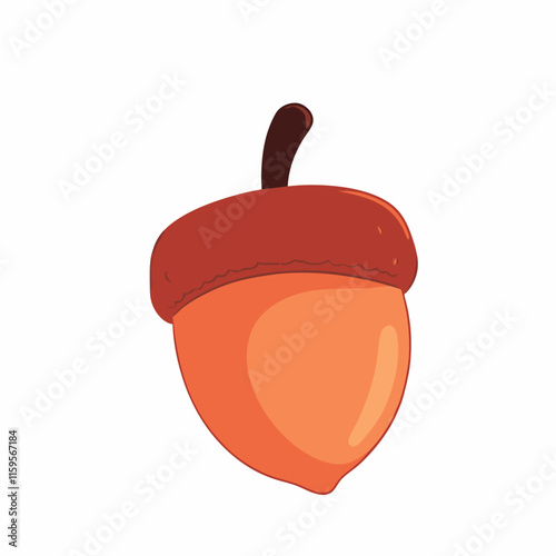 Acorn, oak nut. Vector illustration. stock illustration