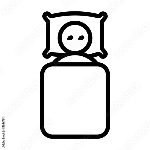 Blankets Vector Line Icon Design