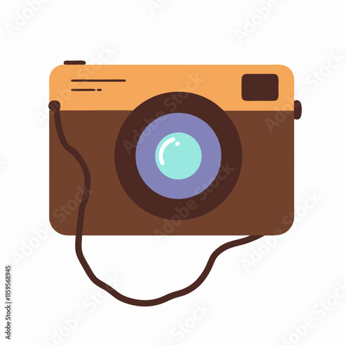 Digital camera and photography icon set illustration