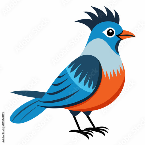 Bird on White Background