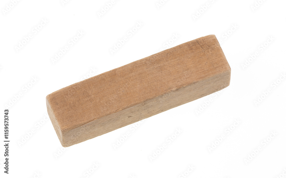 wooden rectangular parallelepiped isolated on white background wooden rectangular parallelepiped isolated on white background