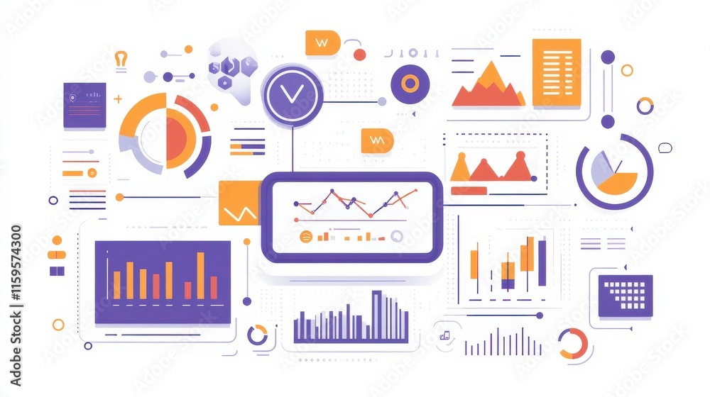 Modern Analytics Graphics with Clean Lines and Light Modern Analytics Graphics with Clean Lines and Light