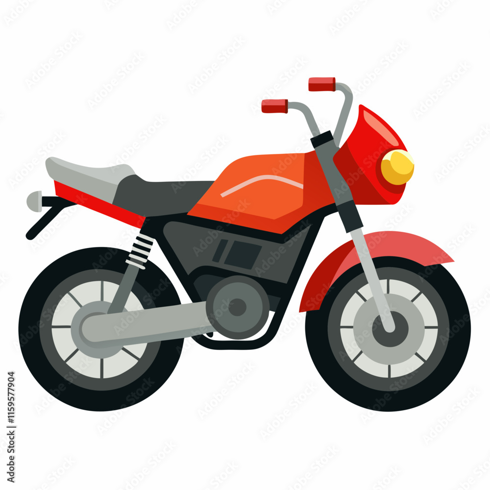 Custom Motorbike Design on White Background Custom Motorbike Design on White Background