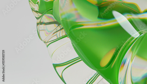 Glass 3d Abstract Design. photo