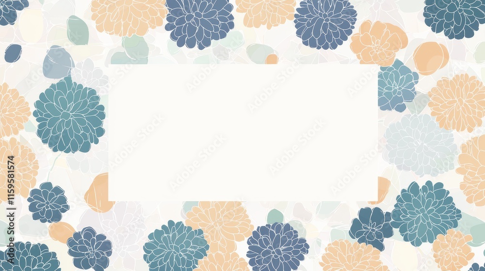 Whimsical pastel blooms framing a clear space floral design digital art soft background aesthetic viewpoint Whimsical pastel blooms framing a clear space floral design digital art soft background aesthetic viewpoint