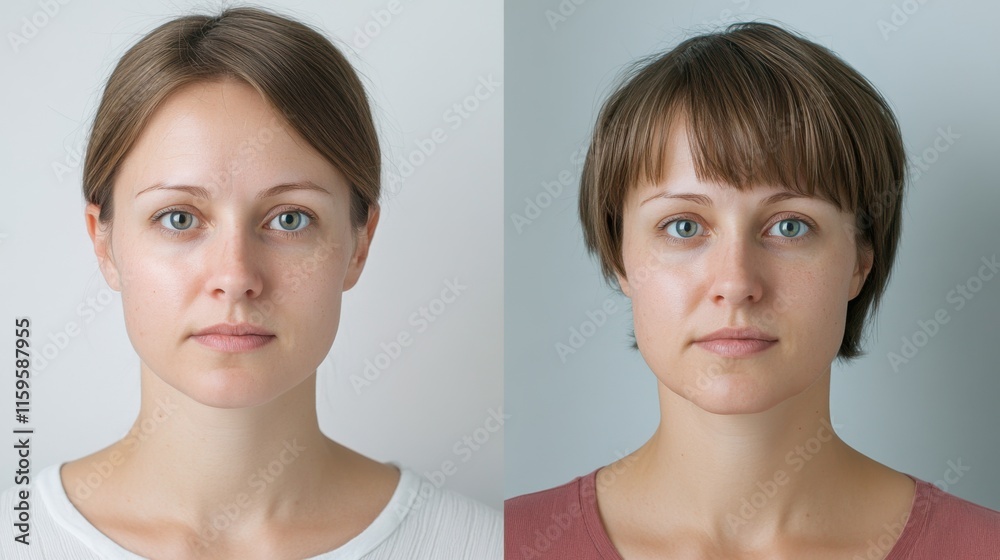 Before After Hairstyle Transformation Short Hair, Bangs, Womans Face, New Look, Hair Cut, Makeover, Before After Hairstyle Transformation Short Hair, Bangs, Womans Face, New Look, Hair Cut, Makeover,