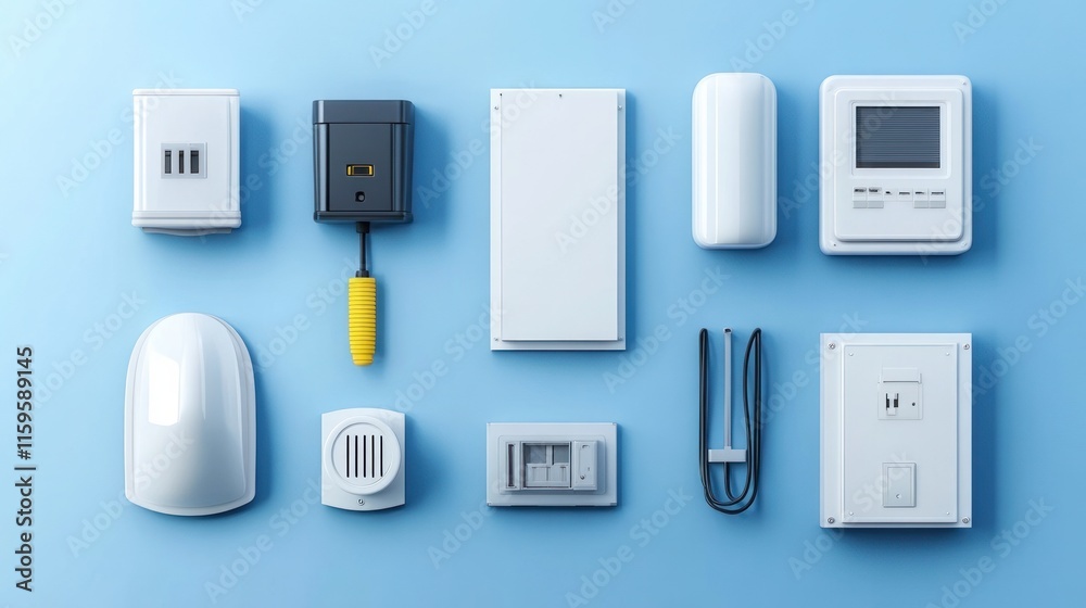 Switchboard equipment for the electrification of homes and apartments used for controlling electrical devices Switchboard equipment for the electrification of homes and apartments used for controlling electrical devices