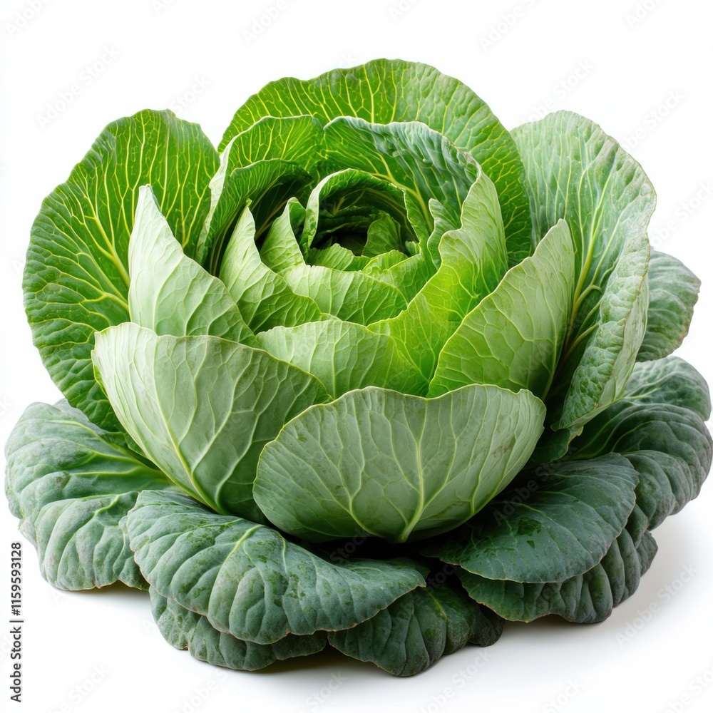 Fototapeta premium photo of a cabbage, hd, isolated on white backgroun
