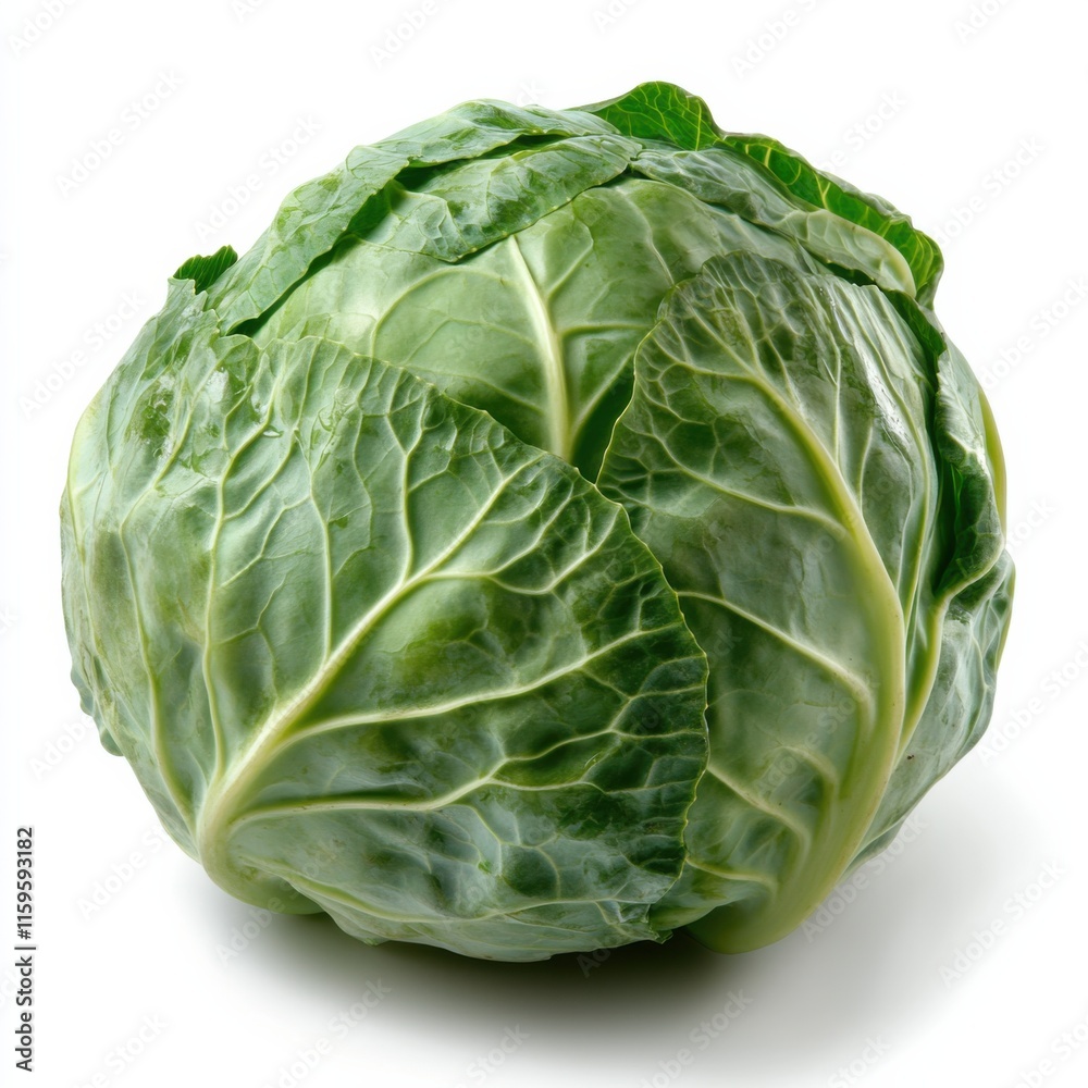 Fototapeta premium photo of a cabbage, hd, isolated on white backgroun