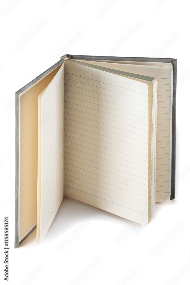 close up of a blank velour fluffy notebook on white background with clipping path close up of a blank velour fluffy notebook on white background with clipping path