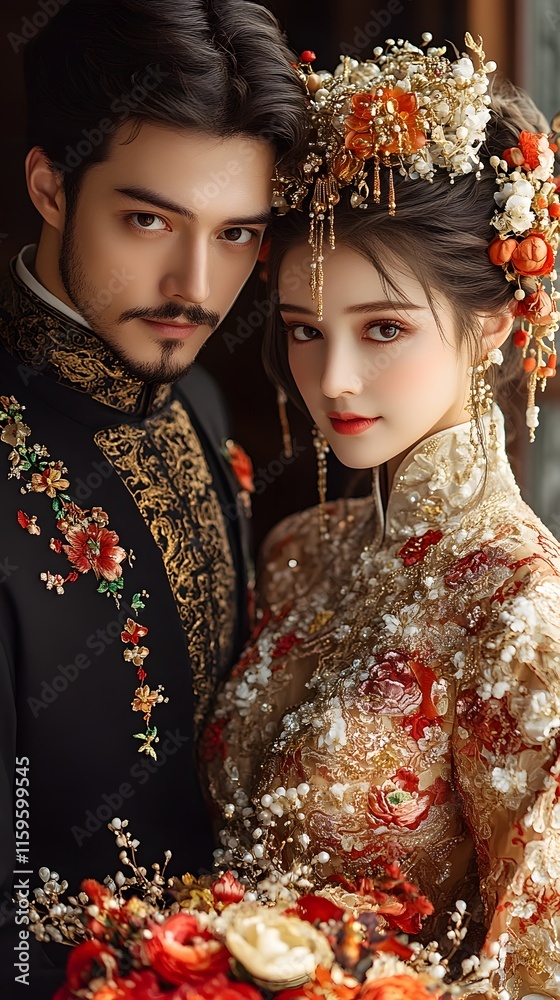 Elaborate Traditional Wedding Ceremony in Opulent Historic Palace in Xi an China Elaborate Traditional Wedding Ceremony in Opulent Historic Palace in Xi an China