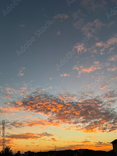 red sunset over the sky