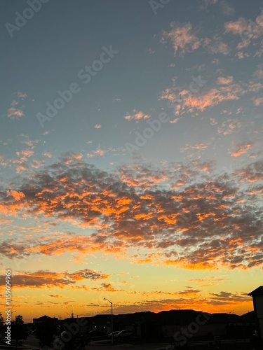 sunset in the sky
