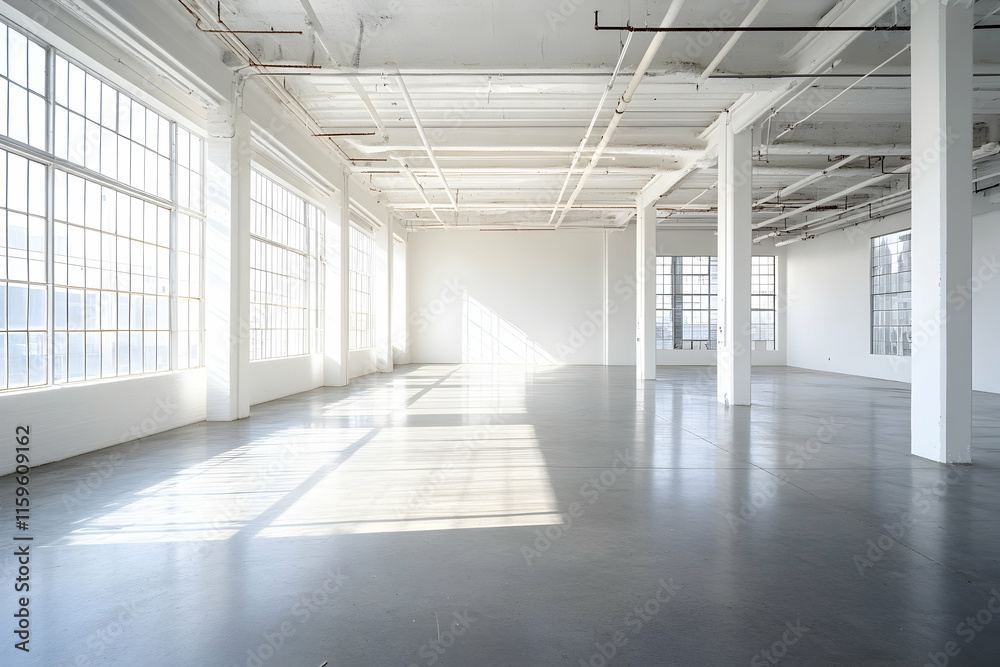Abandoned factory interior with space for text Abandoned factory interior with space for text