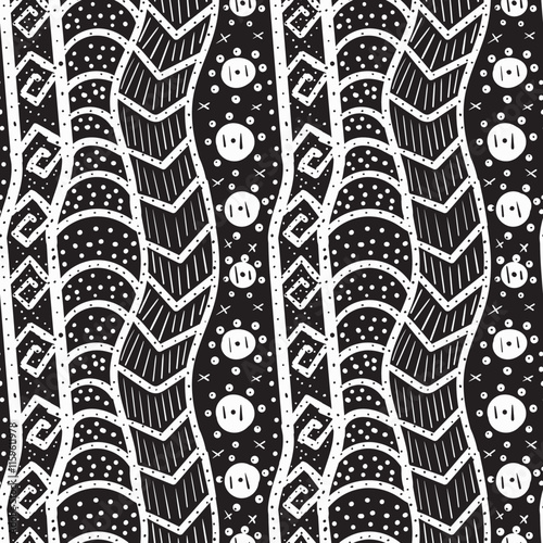 Seamless African style ornament background