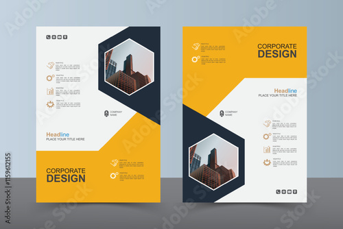 Modern Layout Flyer. Corporate Book Cover Design, EPS Vector Template. Can be Adapt to Brochure, Annual Report, Magazine, Business Presentation, Poster, flyer, Banner, Website


