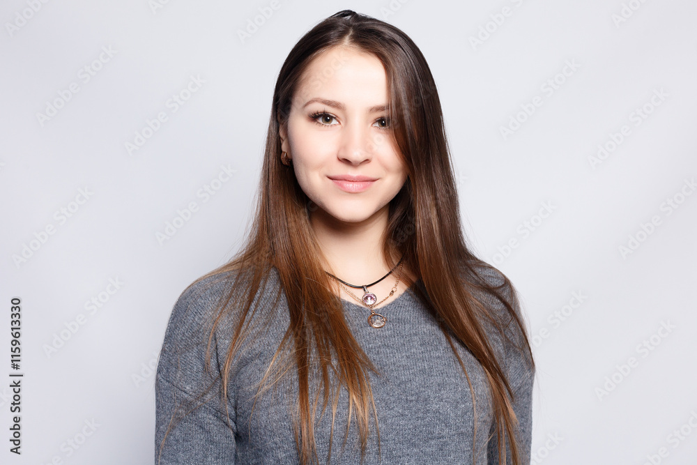 Young beautiful cute girl showing different emotions. Young beautiful cute girl showing different emotions.