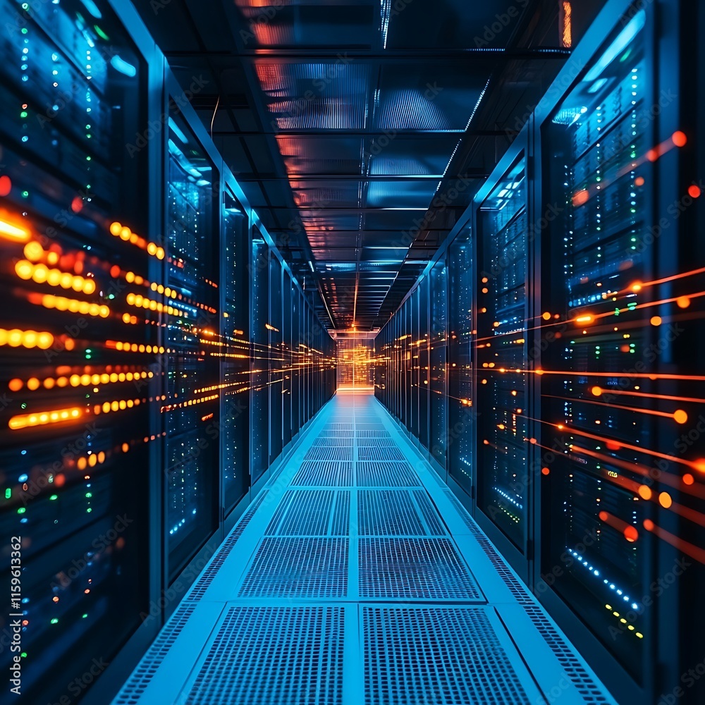 Expert managing futuristic data center digital interfaces picture Expert managing futuristic data center digital interfaces picture
