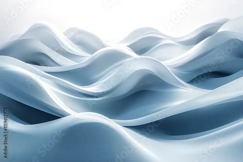 Wallpaper Mural Soft, flowing waves create serene atmosphere with gentle, smooth Torontodigital.ca