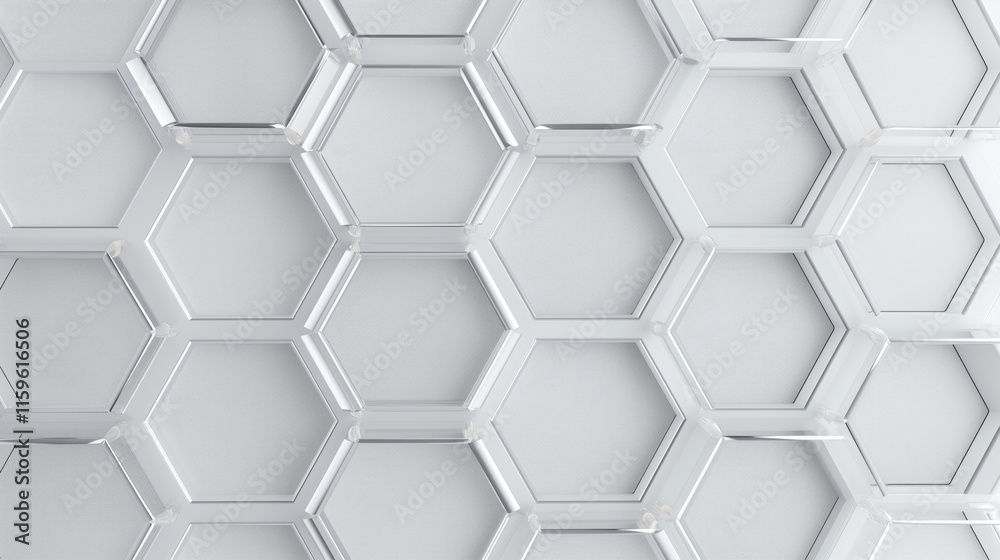 Fototapeta premium Honeycomb patterned wood panels in hexagonal shape, wood, background, and abstract brown pattern. A white marble wall with hexagon tiles for texture and an Abstract white hexagon concept background.