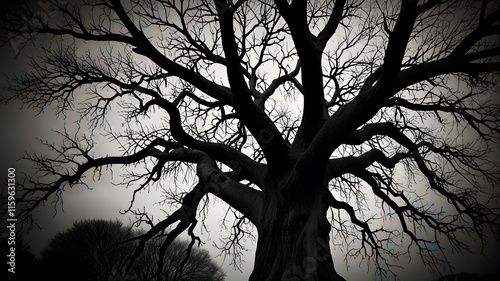 silhouette of a tree