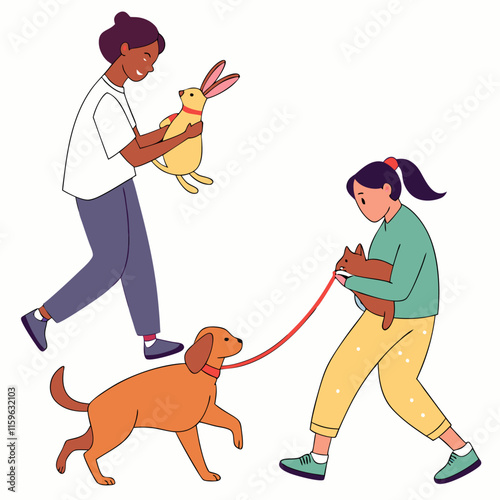 person with a dog